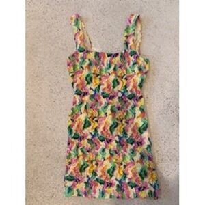 ASTR Nordstrom Colorful Mini Dress Sleeveless Bodycon Summer Casual Party Club